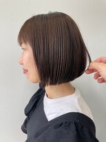 ヘアー アイス 御器所本店(HAIR ICI)&nbsp;20代30代40代ストレートボブリップラインラベンダーベージュ