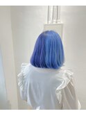 ツートンカラー　デザインカラー　ブルー