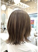 20代~50代☆くびれボブ細めハイライトこなれミディ髪質改善