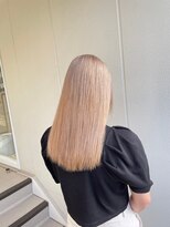 ヘアサロン ガリカ 表参道(hair salon Gallica)&nbsp;色落ちも楽しめる柔らかハイトーンミルクティベージュ