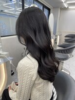 ロンド マーレ 天神大名店(Lond mare) レイヤー オリーブグレー グレージュ 縮毛矯正 暗髪カラー