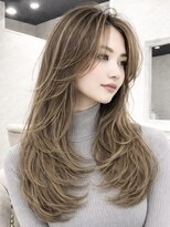 アンベル(ANBEL)&nbsp;ハイライトカラー/ミルクティーベージュ/レイヤーカット