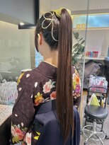 ケンジ 横浜(KENJE)&nbsp;袴ヘア/卒業式/着物ヘア/タイトヘア/ポニーテール