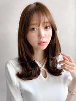 リヤン 表参道(lyann)&nbsp;艶感ピンクベージュくせ毛風カール20代30代40代◎イメチェン