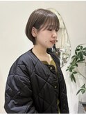 シアーベージュ × マッシュショート【Zina福岡天神】