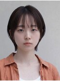 丸型卵型似合わせカットナチュラルショートボブレイヤー20代30代