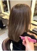 【札幌/impression佐藤】白髪ぼかしハイライト/レイヤーミディ