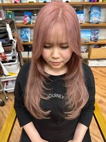 ムー(muu) 【ピンクベージュ】レイヤーカットで大人っぽさUP