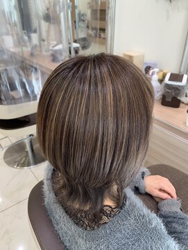 アッシュ 戸田公園店(Ash) 脱白髪染めハイライト×アイスラテ