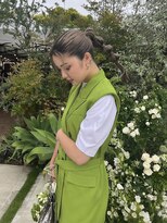 結婚式参列ヘアセット　たまねぎヘア　ポニーヘアー