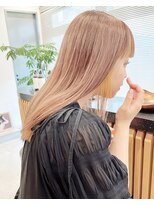 ザレミー(THE REMMY)&nbsp;ミルクティーベージュイエローインナーカラーイヤリングカラー