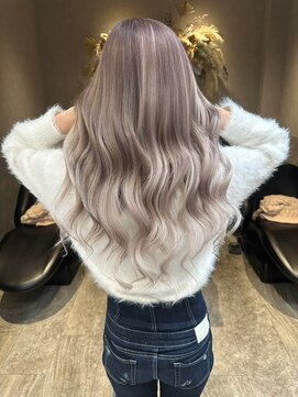 ロンド レア 天神大名店(Lond Le’a) バレイヤージュダブルカラーミルクティーベージュカラー韓国