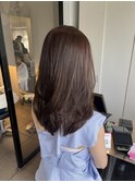髪質改善グレージュカラーカーキベージュレイヤーロング錦糸町