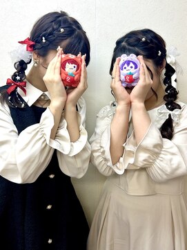 アップスニニー(up's niny) 2人でお揃いにすればテンションアゲ♪『ふたごちゃんヘア♪』