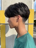 ニアウ 高崎店(Niau)&nbsp;センターパートメンズマッシュニュアンス波巻き群馬高崎眉毛