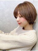 美髪/切りっぱなしボブ/ピンクブラウン/エアリーロング/錦糸町