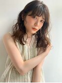 ナチュラルパーマ　ラテベージュ