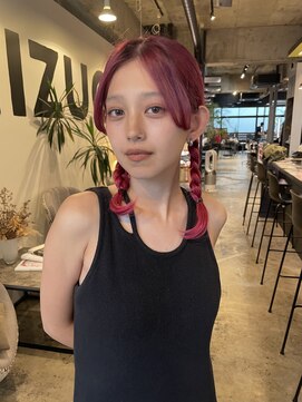 カオス(CHAOS) レッド×ローズ×三つ編み