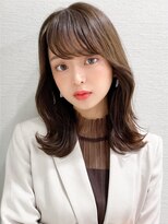 アフロート エル 大阪(AFLOAT L)&nbsp;後れ毛が可愛い顔周りレイヤー/ナチュラルアッシュ/顔周り