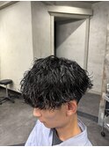 波巻きパーマ