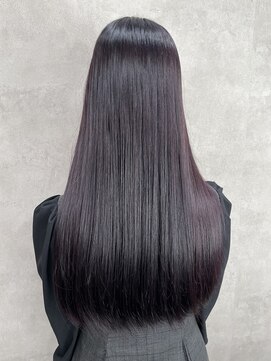 黒髪クラゲヘアーオリーブグレー小顔ココアベージュ