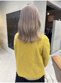 ホワイトベージュ/ベージュ/全頭ブリーチ/堀場