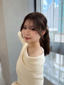 ボタン テンジン(VOTAN tenjin) 【木串楽人】顔周りカット/マロンベージュ/流し前髪