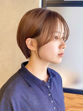 ディルト 代々木上原(DILT) 大人カジュアル小顔丸みショートボブベージュブラウン顔まわり