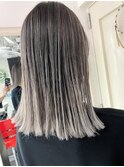 [WONK.] ストレートボブ グレージュバレイヤージュ