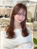 顔周りカットレイヤーカット縮毛矯正コスメストレート韓国ヘア