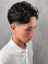 ソウル 福山駅前店(SOUL.)&nbsp;メンズパーマ スペインカール アップバング ビジネスヘア 20代