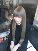 アッシュ艶ロング