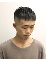 フランクスバーバー アンド ビアークラブ(FRANK'S BARBER and BEER CLUB)&nbsp;マッシュウルフ七三オールバックツイストパーマコンマヘアテクR