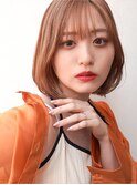 シースルーバング×丸みボブ