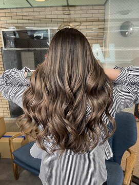 ラフ(LAFF) #バレイヤージュ#グレージュカラー#ボブウルフ#ココアベージュ