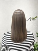 透明感グレージュ☆縮毛矯正×TOKIO【髪質改善】