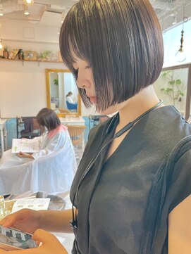 ロンド エスポワール 錦糸町(Lond espoir) 【澤口】丸型切りっぱなしボブ美髪ピンクブラウンエアリー