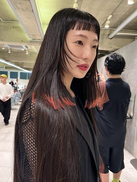 ダブ アオヤマ(DaB AOYAMA) 裾カラーデザインカラー前髪カットオン眉ブリーチカラー