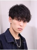 シャドウパーマ 刈り上げマッシュ