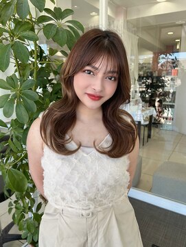 ハピネス 王寺店(Happiness) 小顔バング　ザクザクレイヤー　レイヤーロング　レイヤーウルフ