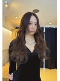 \ 韓国顔まわりレイヤー×姫カット × モカブラウン /
