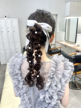 ジーニー 横浜(giinii) ヘアアレンジ_結婚式ヘア_あみ下ろし