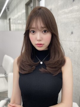 エヌアイ オモテサンドウ(ni omotesando) ワンカールレイヤーカット/ミディアム/顔周りカット　上野