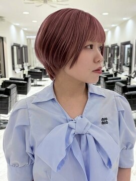 マッシュマシェラ(MASHU MACHELA) 透明感ピンクカラー×ショート