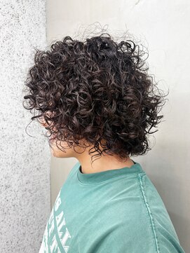 トオ(TOH) ショートくるくるハードパーマカーリーヘアスパイラルパーマ