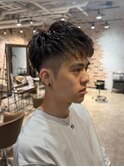 メンズショートカット11.6フェザーパーマ