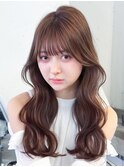 ロング顔周りレイヤーフェイスフレーミングおくれ毛_F20992
