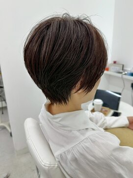 カラーハイライトハッシュカットレイヤーカットボブ髪質改善