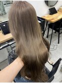 ココアベージュ/オリーブグレー/小顔/黒髪/クラゲヘアー/原宿