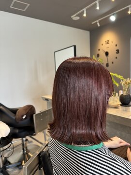 テンペランス(Temperance.) 髪質改善 ブリーチなし×チェリーレッド